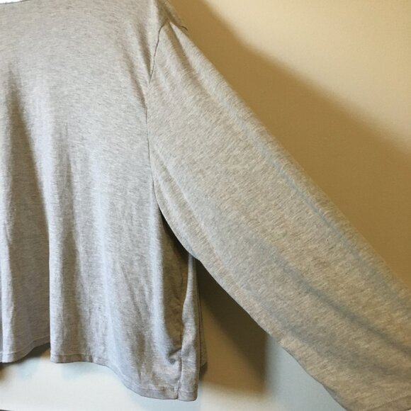 Heathered Grey Silver Sequin Trimmed Open Cardigan - Picture 9 of 15